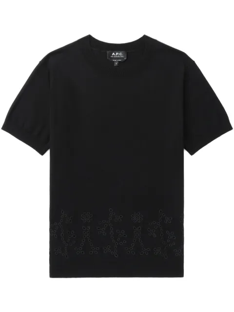 A.P.C. embroidered T-shirt