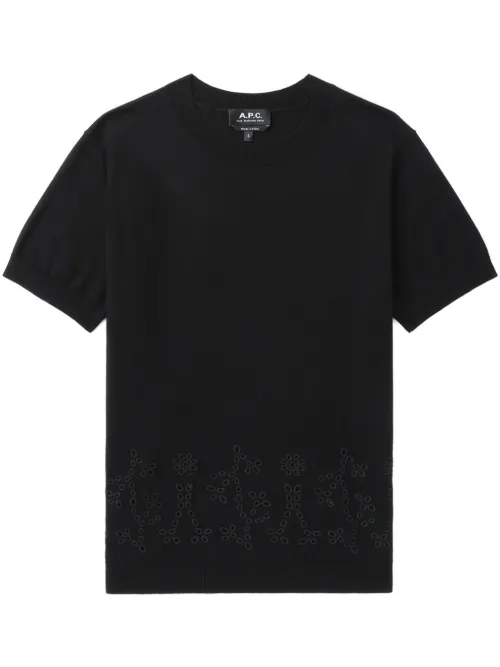 A.P.C. t-shirt brodé - Noir - A.P.C. - Modalova
