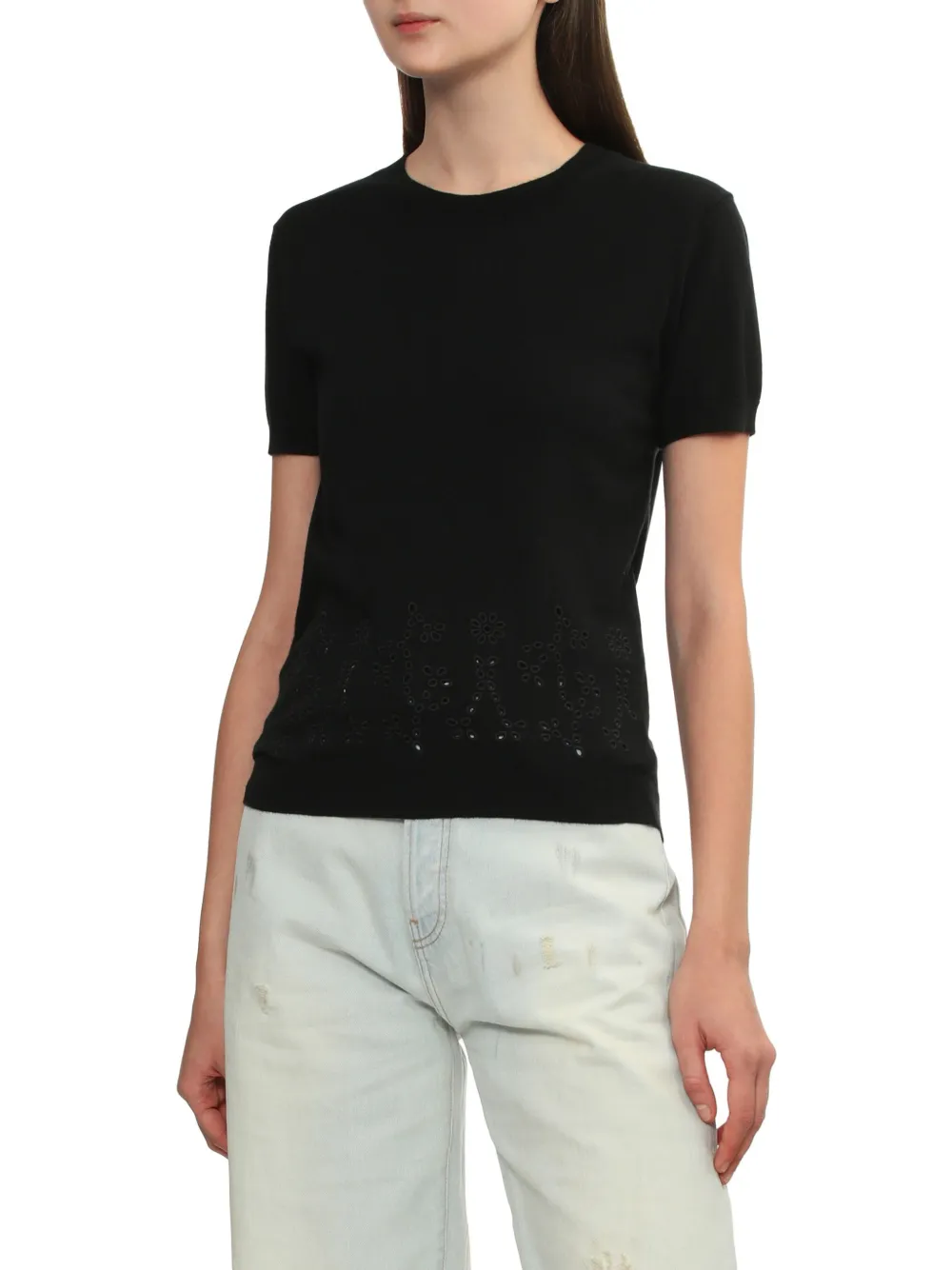 A.P.C. T-shirt met borduurwerk Zwart