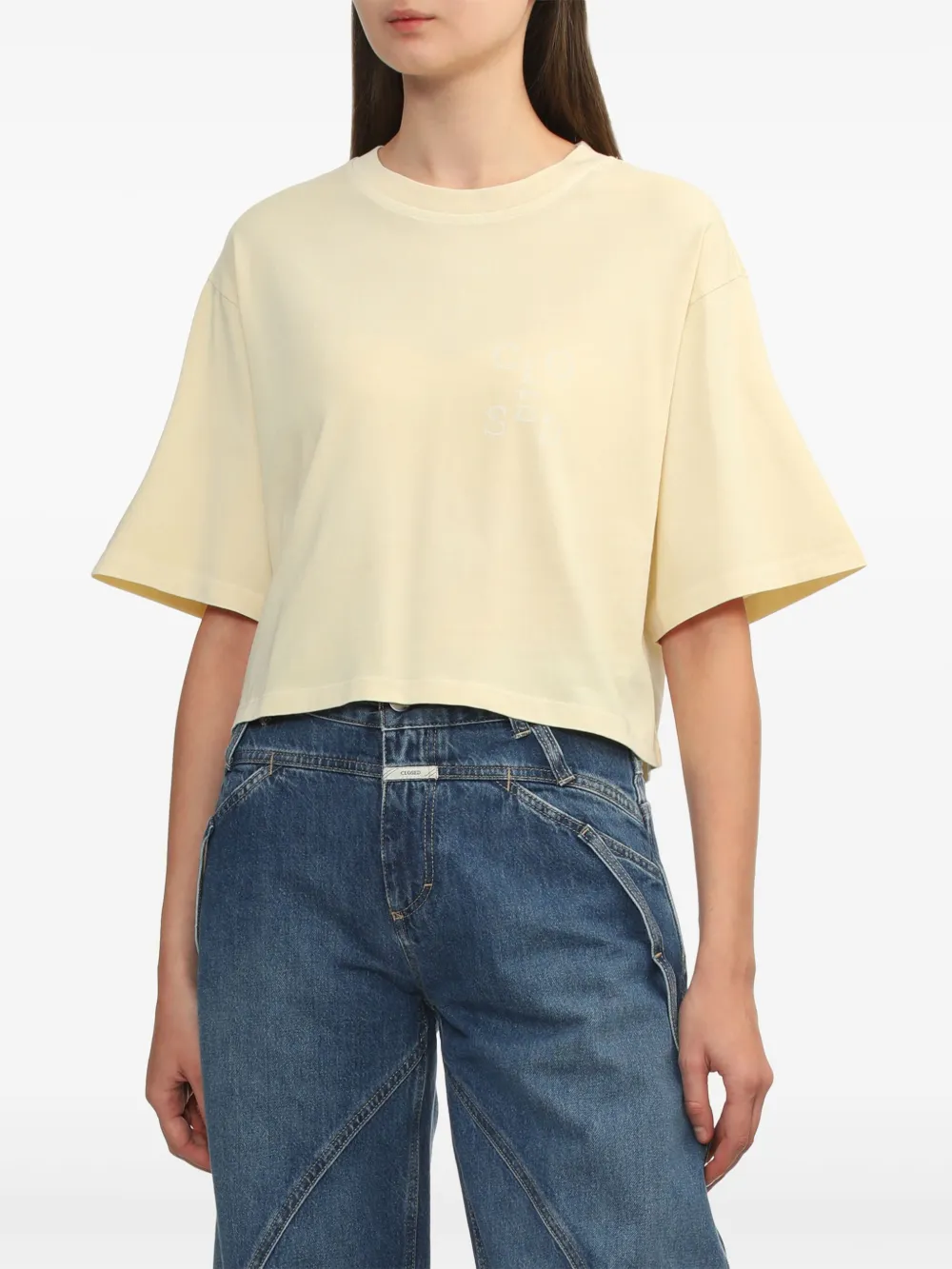 Closed Katoenen T-shirt Beige