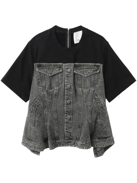 3.1 Phillip Lim Flounce denim top 