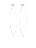 Simone Rocha bow ribbon earrings - Silver