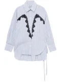 The Attico lace-trim shirt - White