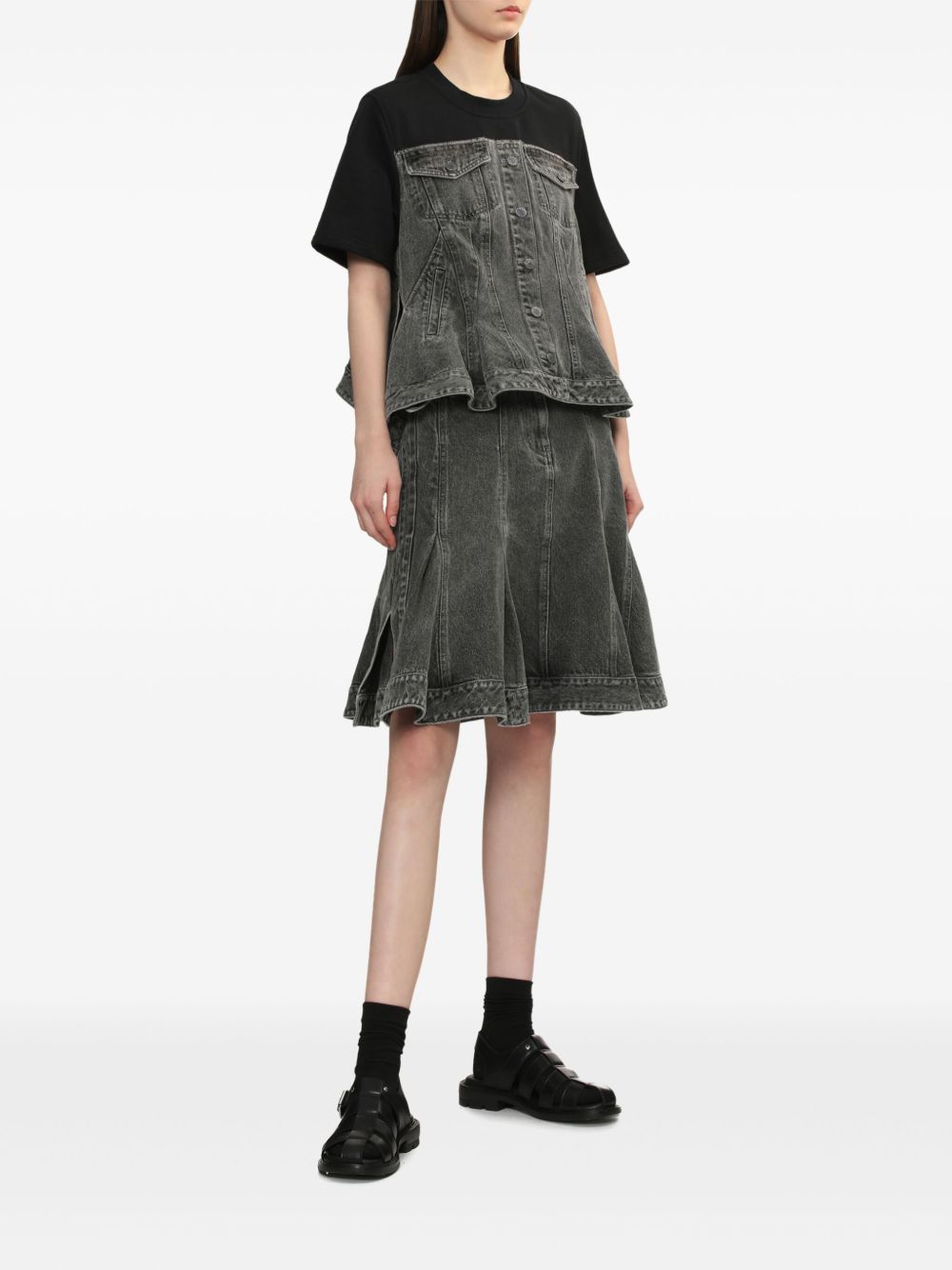 3.1 Phillip Lim Denim rok - Grijs