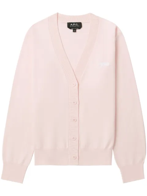A.P.C. cárdigan con logo bordado