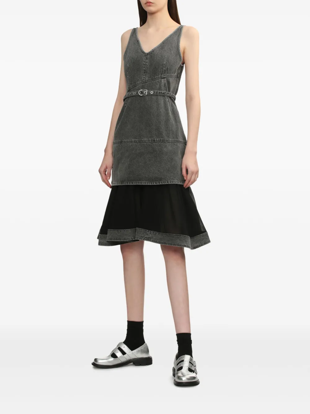 Shop 3.1 Phillip Lim Denim Skirt In 灰色