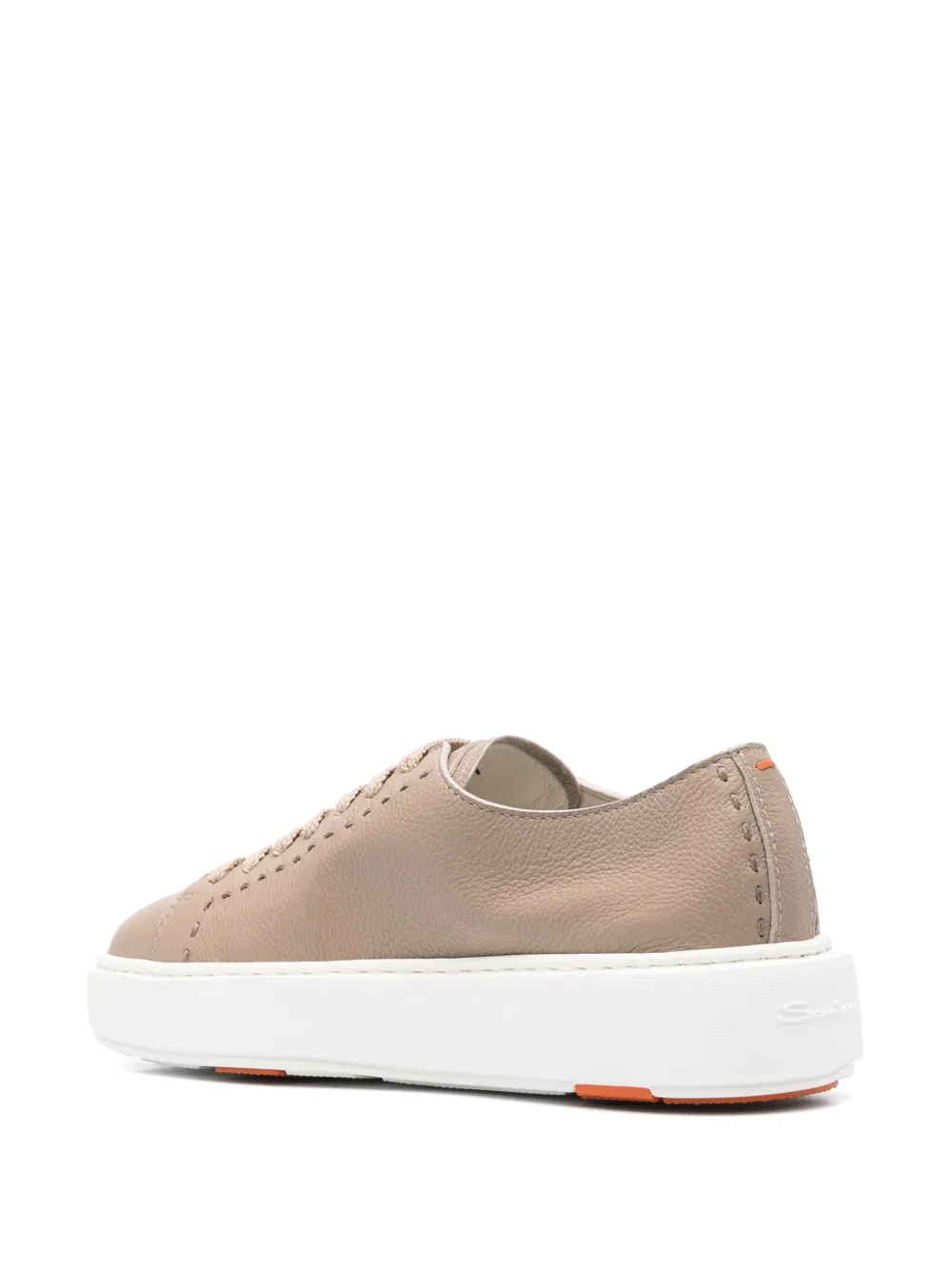 Santoni leather sneakers Neutrals