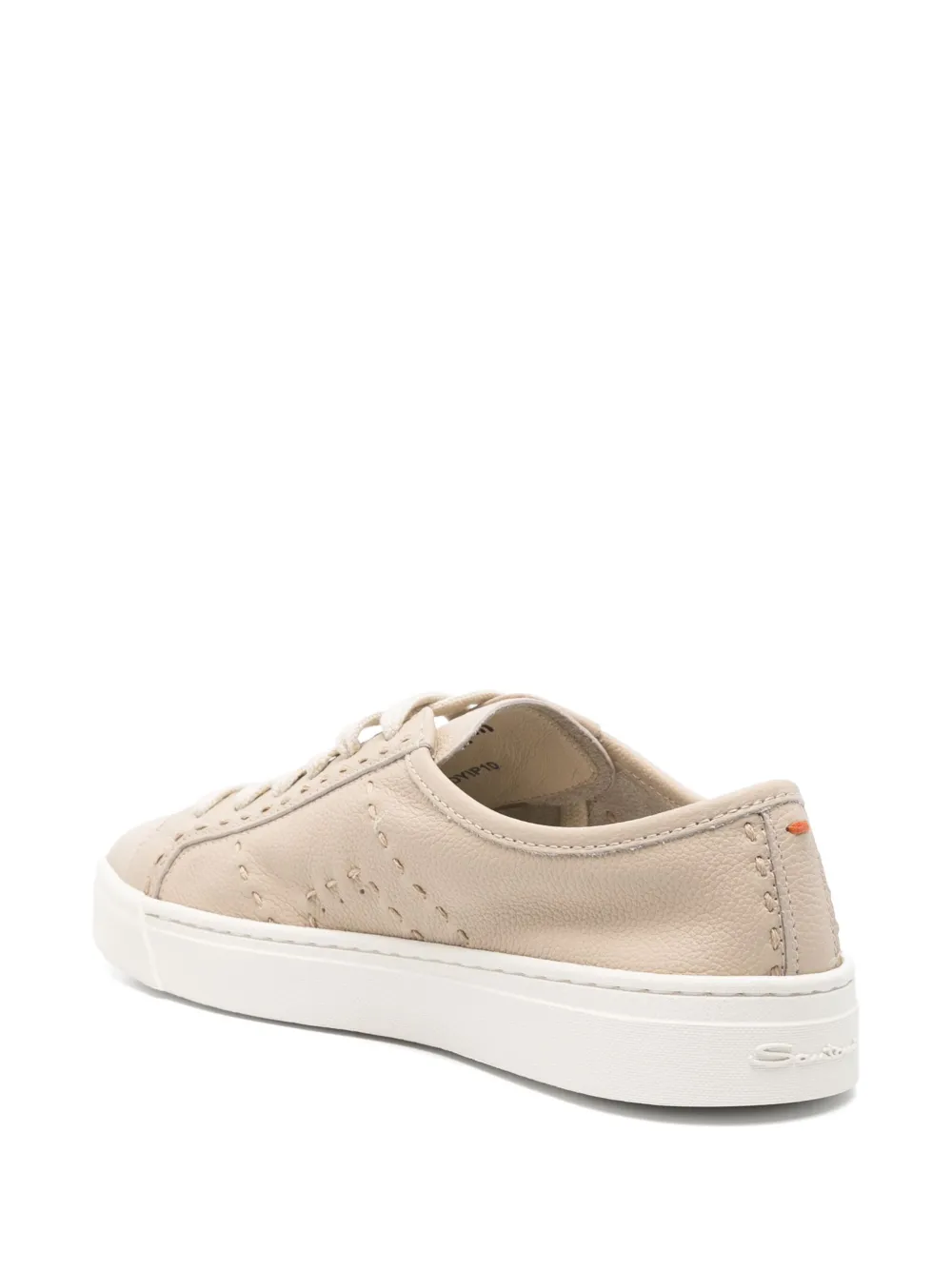 Santoni Leren sneakers Beige