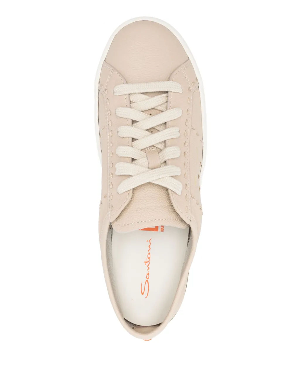 Santoni Leren sneakers Beige