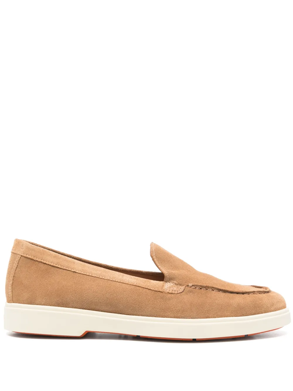 Santoni suede loafers Neutrals