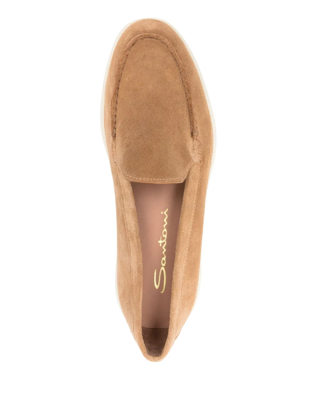 Santoni suede loafers Neutrals