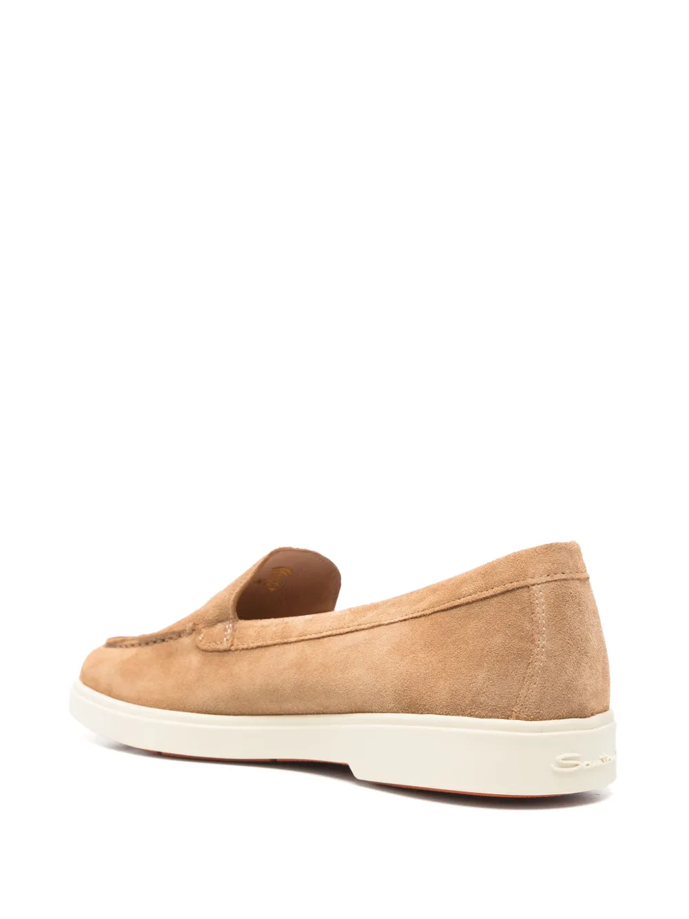 Santoni suede loafers Neutrals