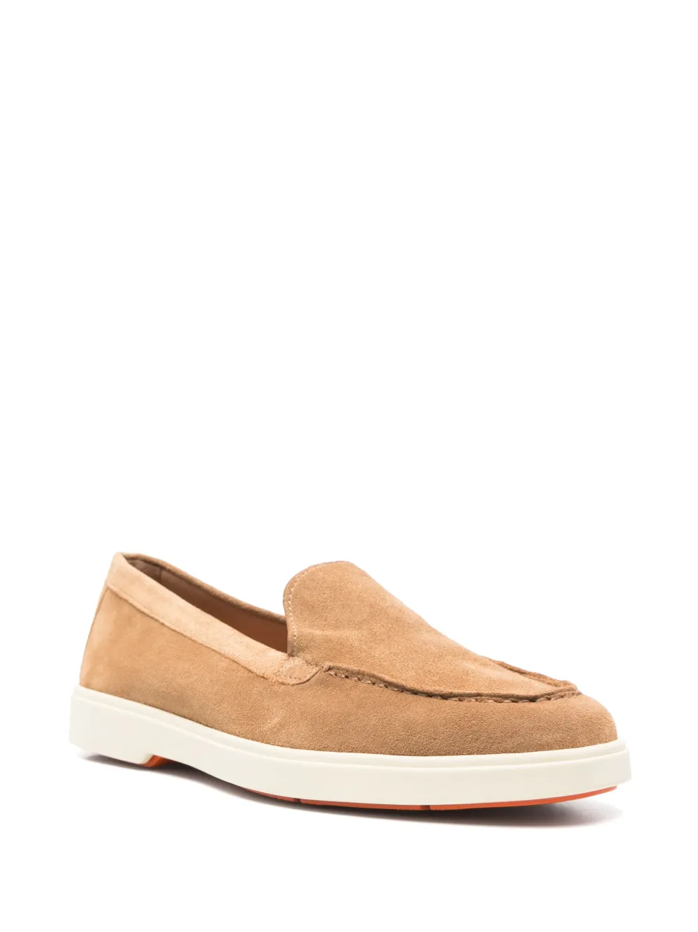 Santoni suede loafers Neutrals