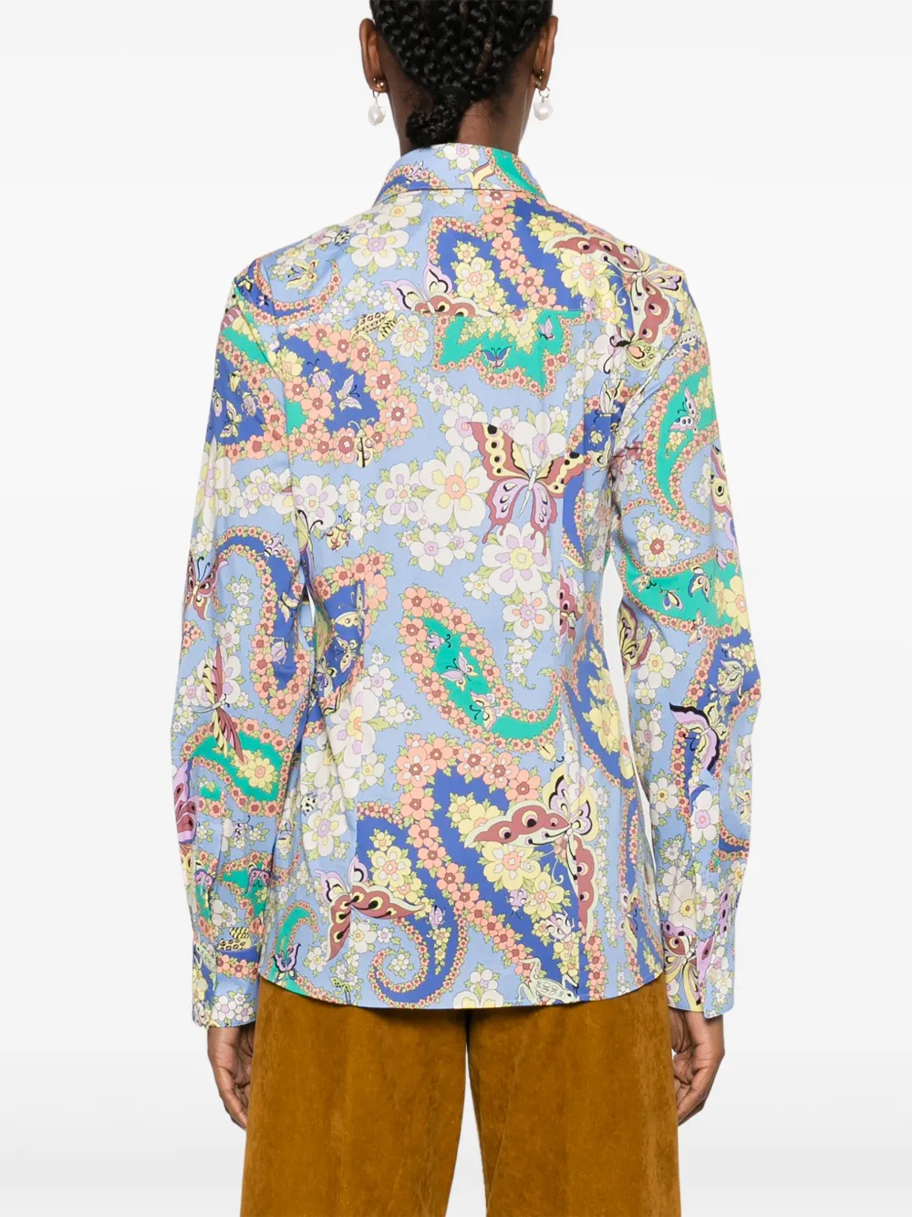 ETRO Blouse met bloemenprint Blauw