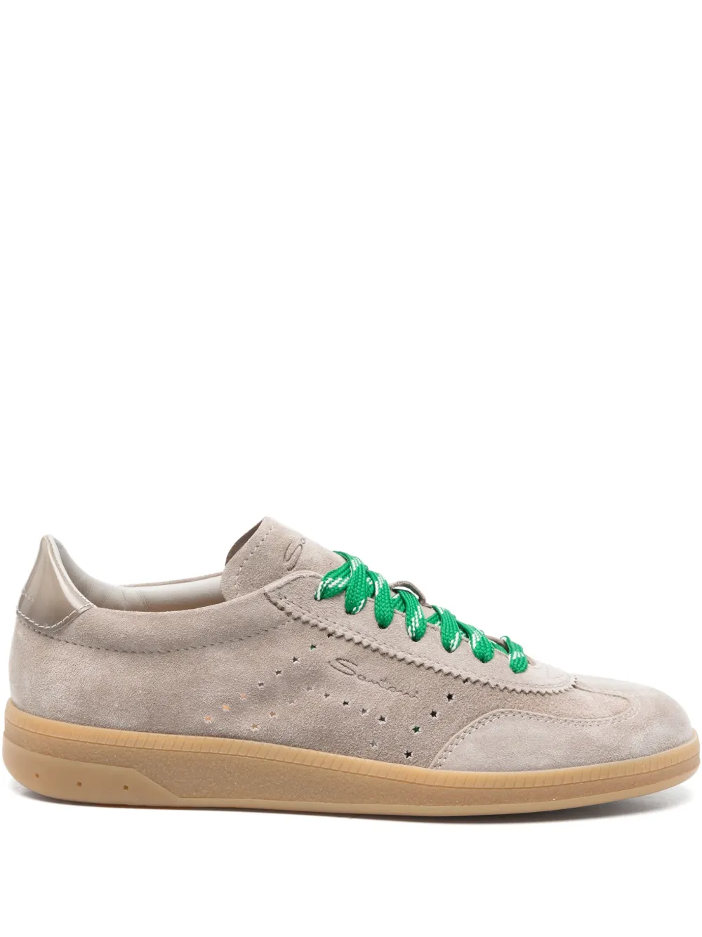 Santoni suede sneakers Neutrals