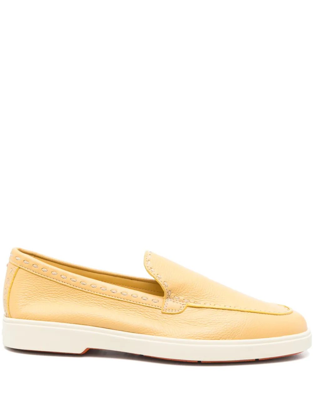 Santoni leather loafers Yellow