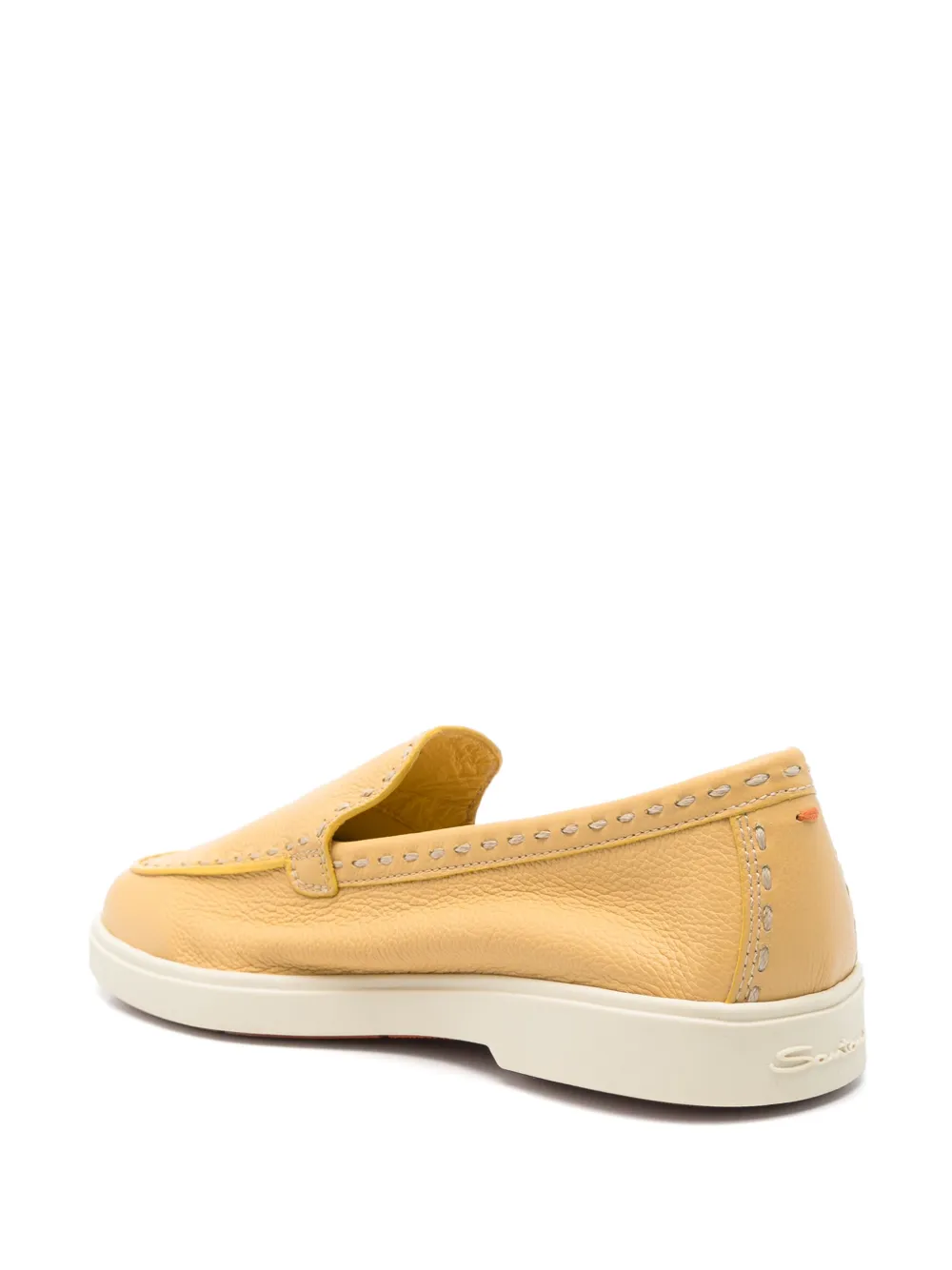 Santoni leather loafers Yellow