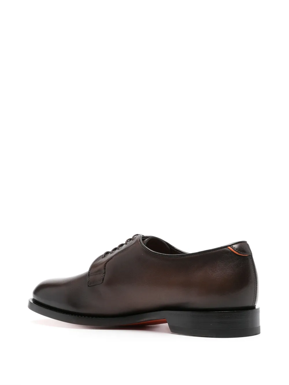 Santoni Leren derby schoenen Bruin