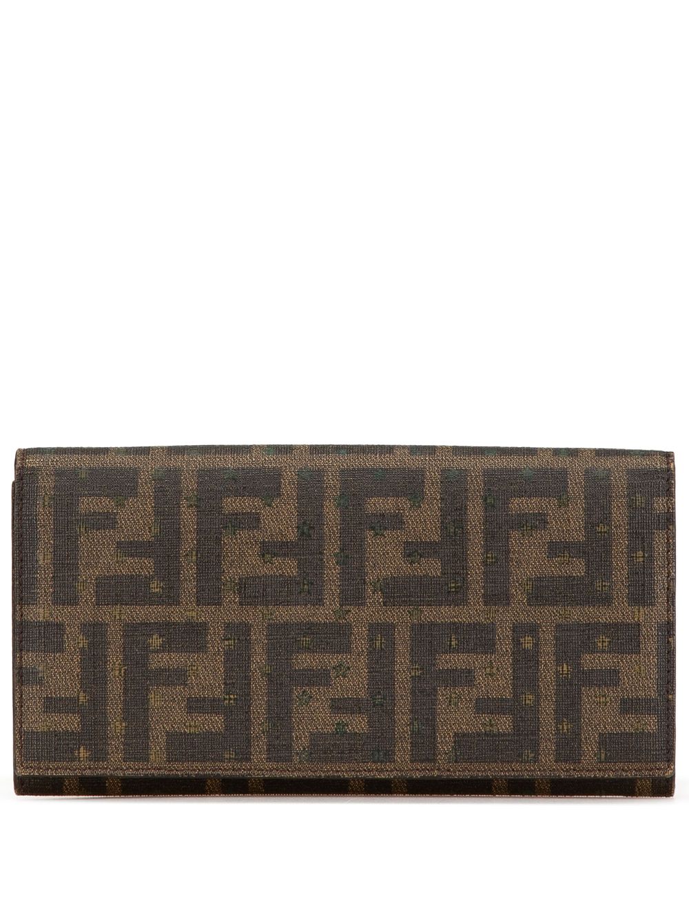 Fendi Pre-Owned 2010-2024 Zucca Canvas Flap Wallet long wallets - Brown