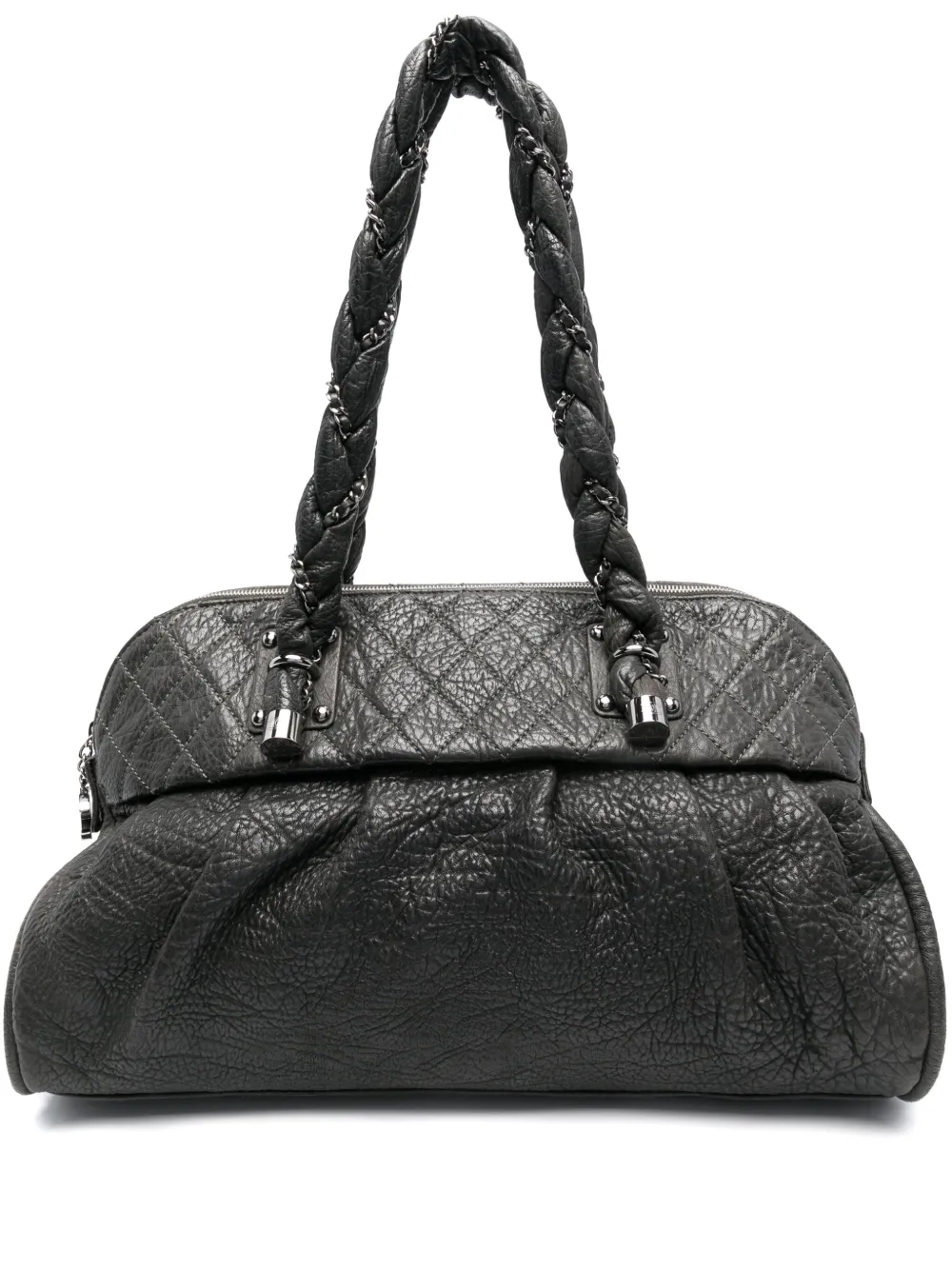CHANEL Pre-Owned Borsa a spalla in pelle 2006-2008 - Grigio