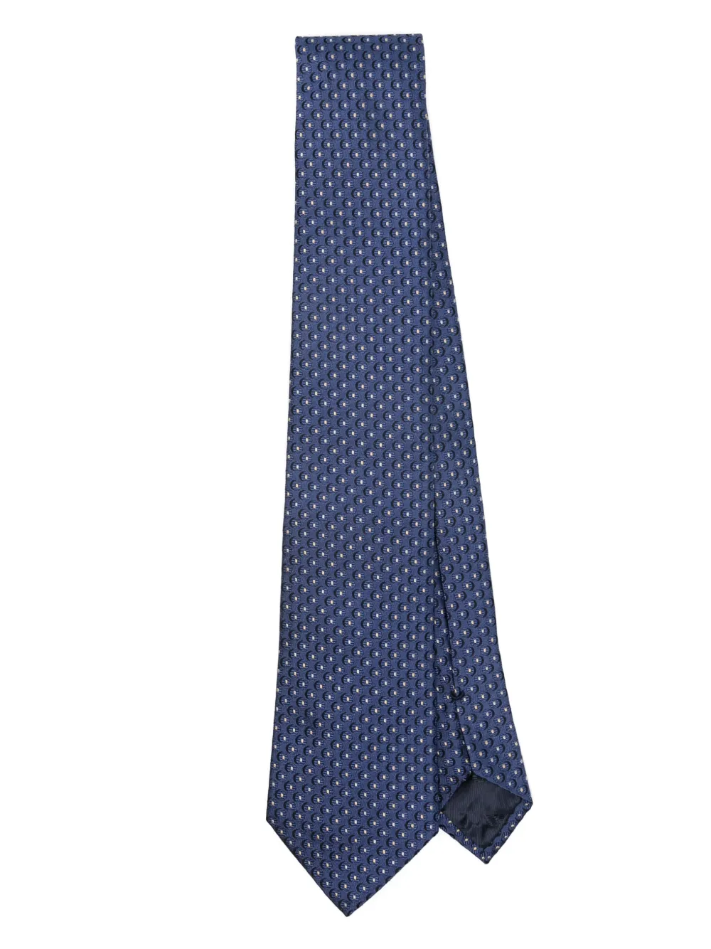 patterned-jacquard silk tie