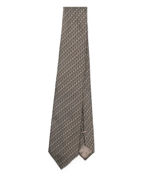 Emporio Armani corbata de seda con motivo en jacquard