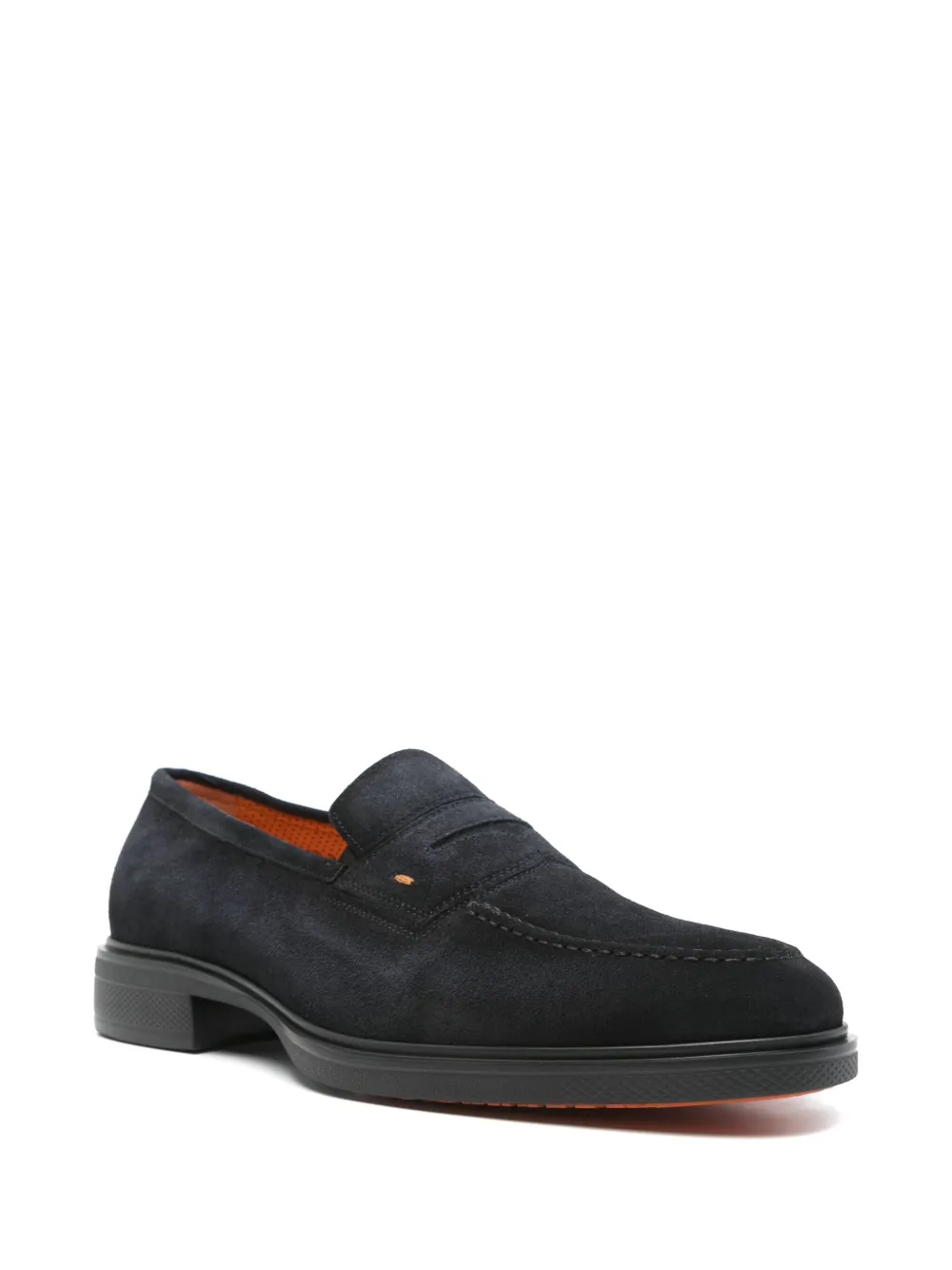 Santoni suede loafers Blue