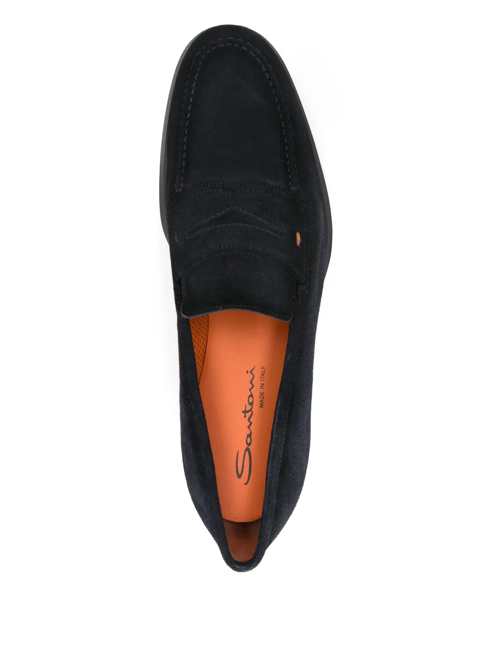 Santoni suede loafers Blue