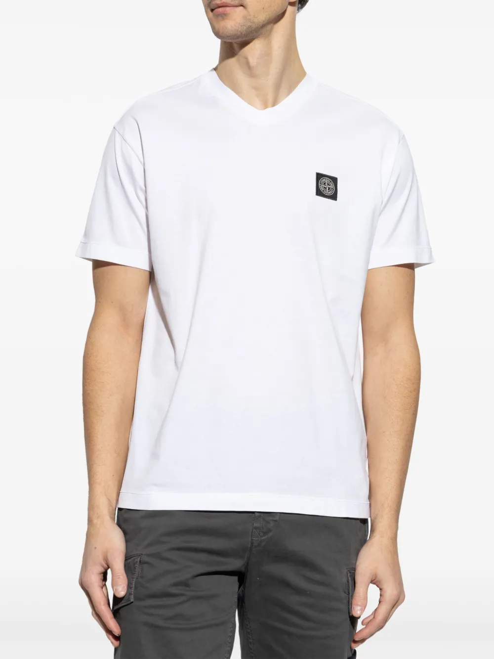 Stone Island Katoenen jersey T-shirt Wit