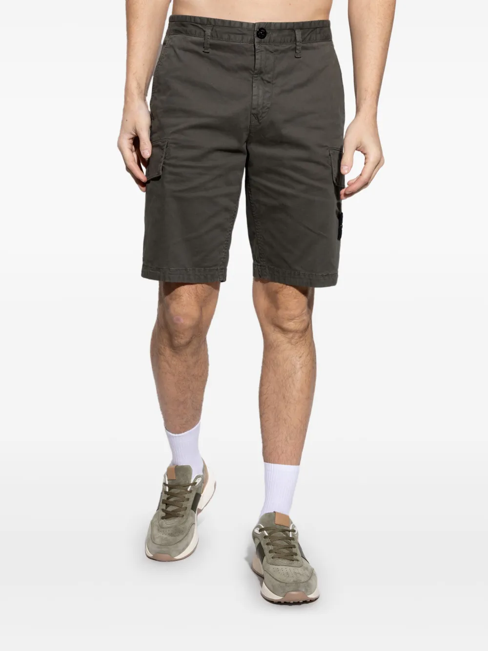 Stone Island Bermuda shorts met Compass-logopatch Groen