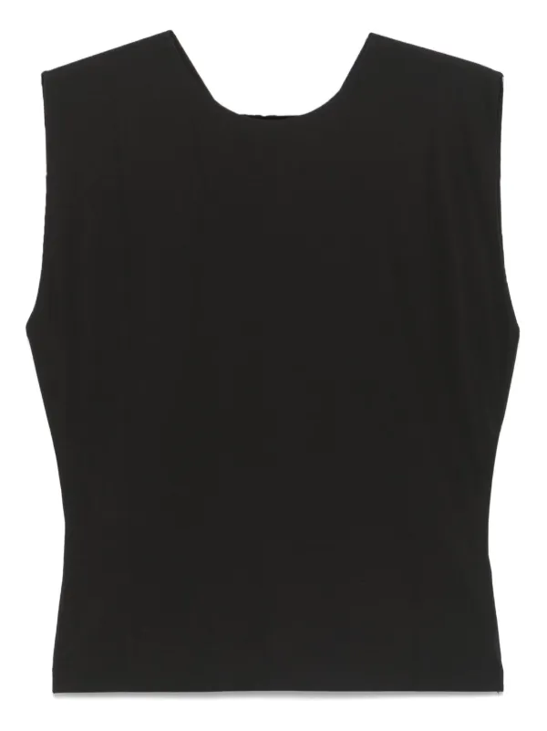 Seventy draped-detail Top | Black | FARFETCH RO Seventy draped-detail Top | Black | FARFETCH RO