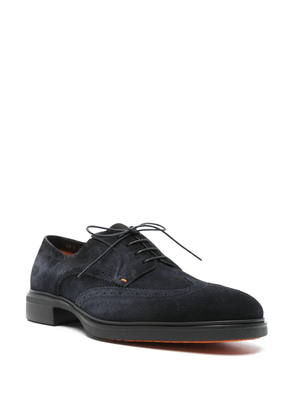 Santoni suede Oxford shoes - Blauw