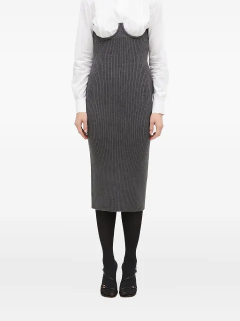 Sportmax ribbed bustier skirt