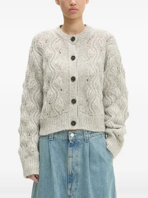 SAMSOE SAMSOE cable-knit button cardigan