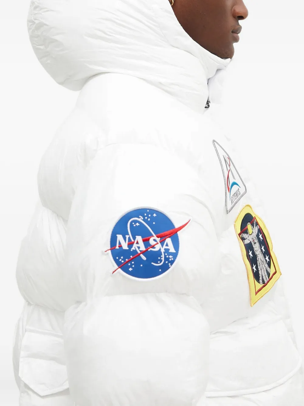 Alpha Industries Gewatteerd jack met patch Wit