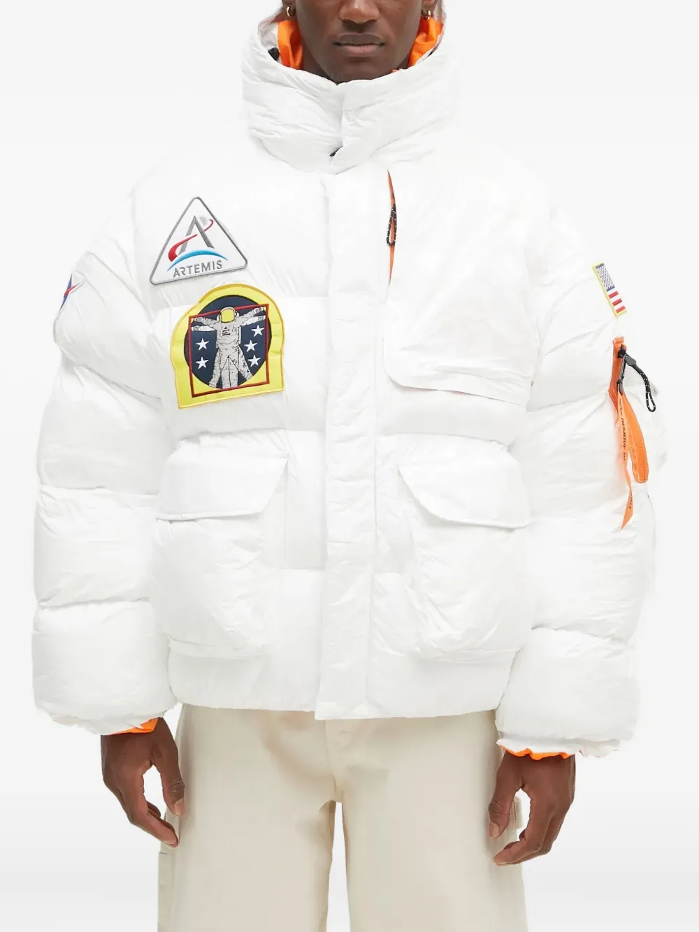 Alpha Industries patch-appliqué padded jacket | White | Image 1