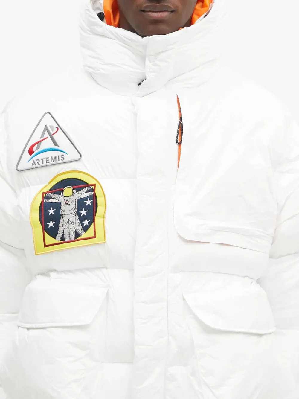 Alpha Industries Gewatteerd jack met patch Wit