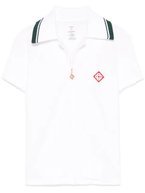 Casablanca ribbed-collar shirt