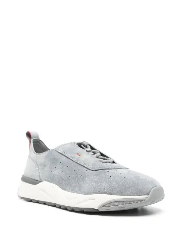 【SANTONI】メンズグレースエードスニーカー Santoni スエード スニーカー | グレー | FARFETCH JP