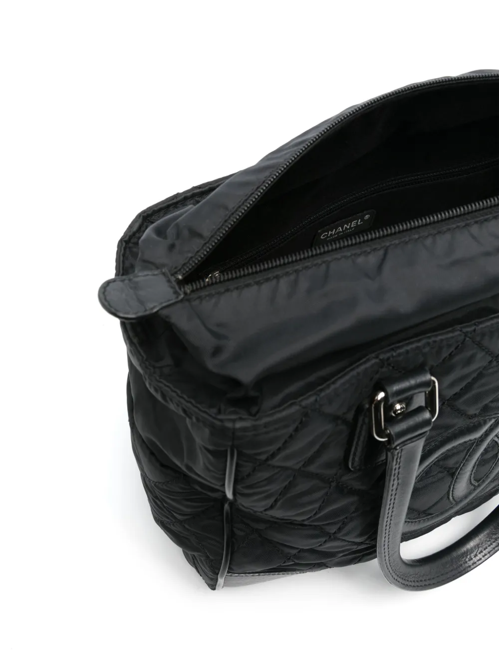 Pre-owned Chanel 2005-2006 Cc Handbag In Black