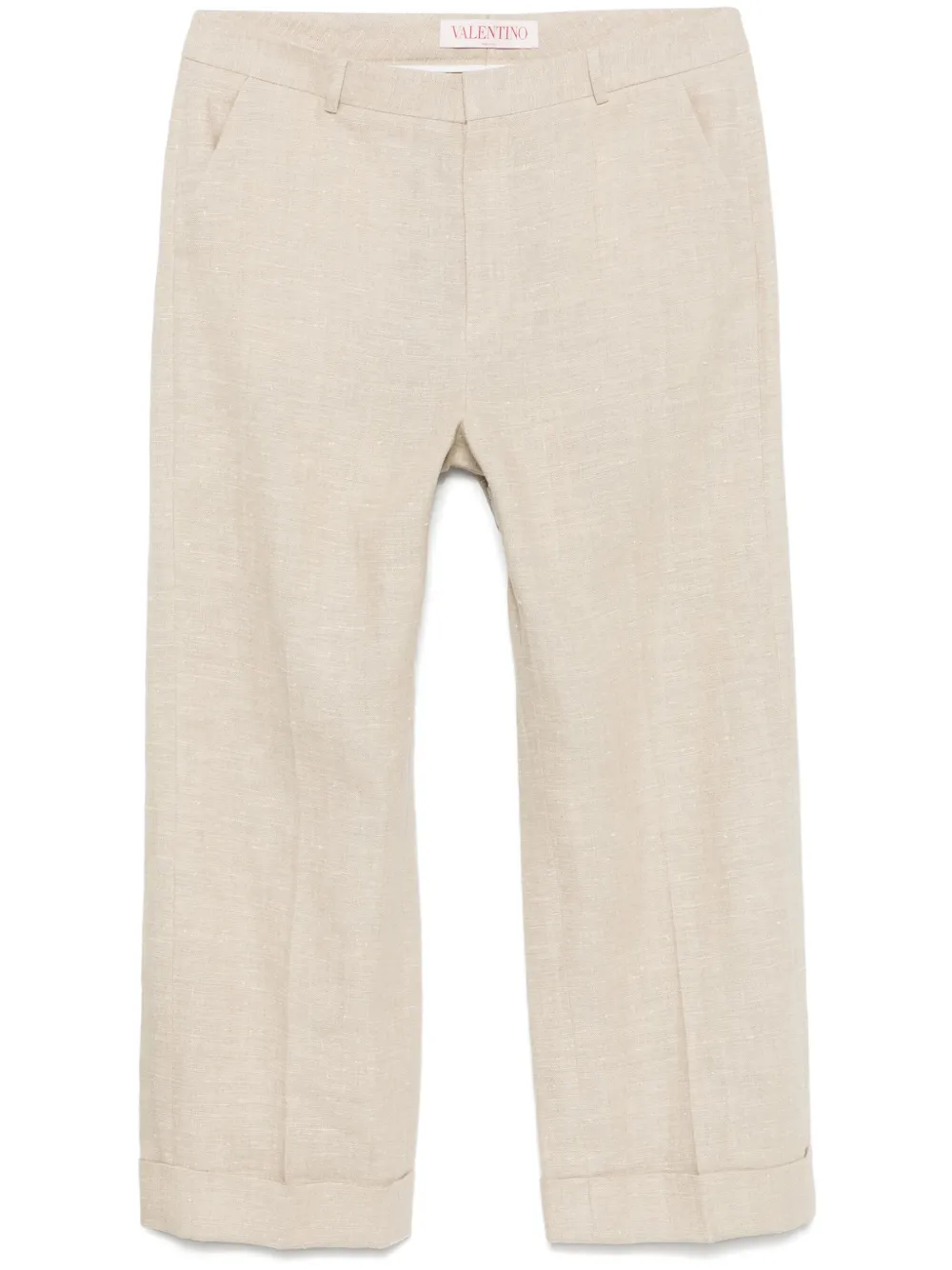 Valentino Garavani Linnen broek Bruin