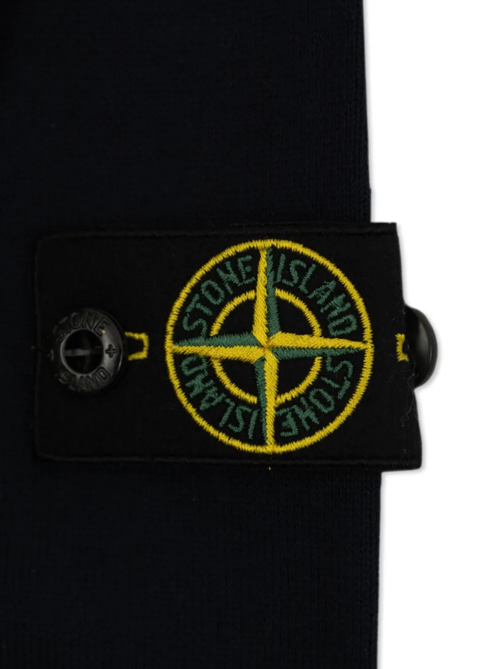 Stone Island Junior Katoenen trui met Compass-logopatch Blauw