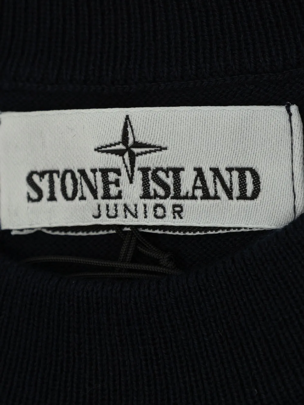 Stone Island Junior Katoenen trui met Compass-logopatch Blauw