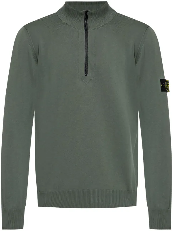 【送料&関税込】Stone  Logo Badge Sweater Stone Island Compass-badge Sweater | Grey | FARFETCH JO