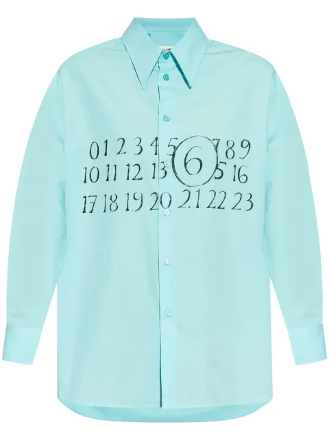 MM6 Maison Margiela قميص بنقش أرقام