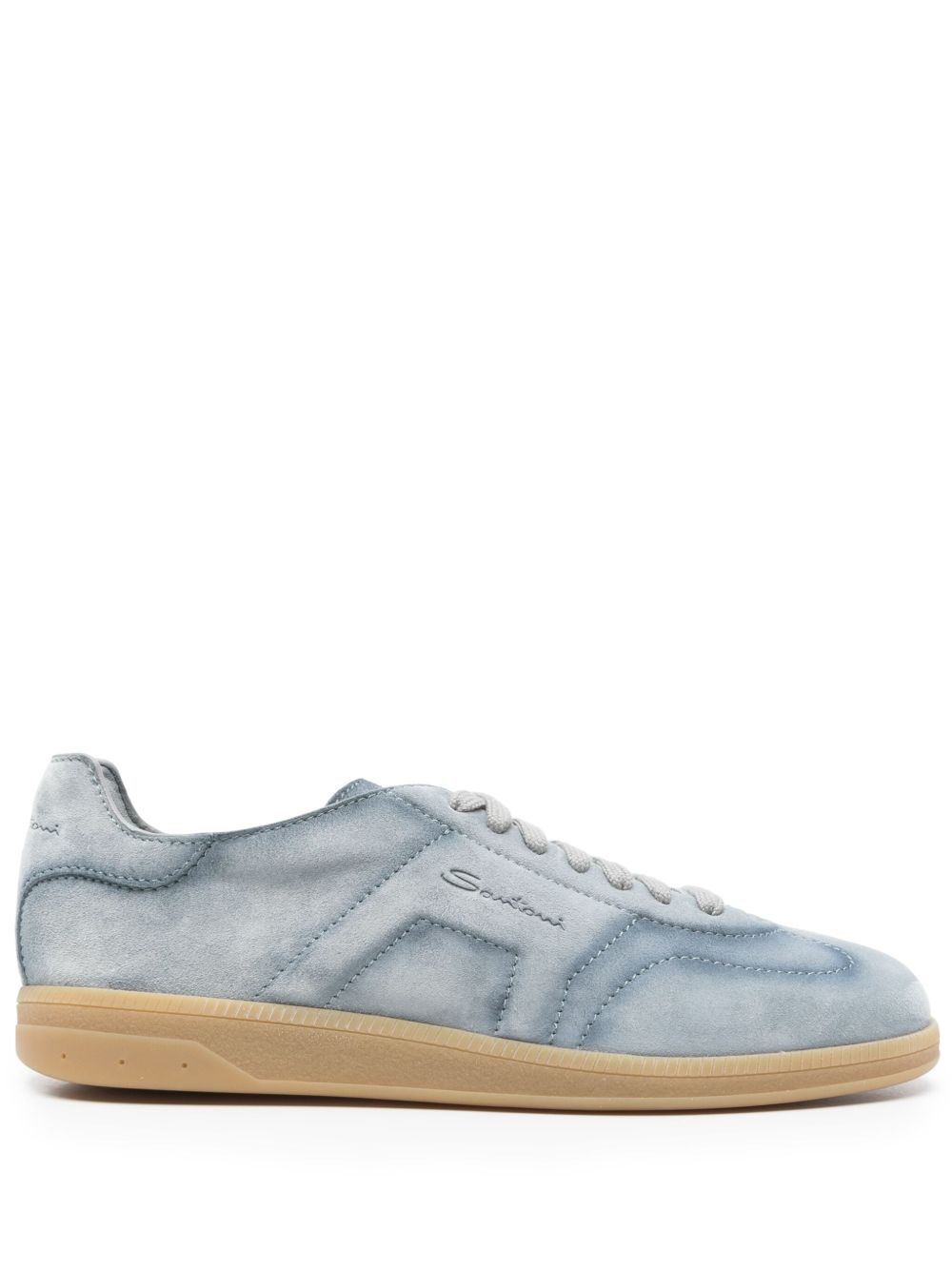 Santoni suede sneakers Blauw