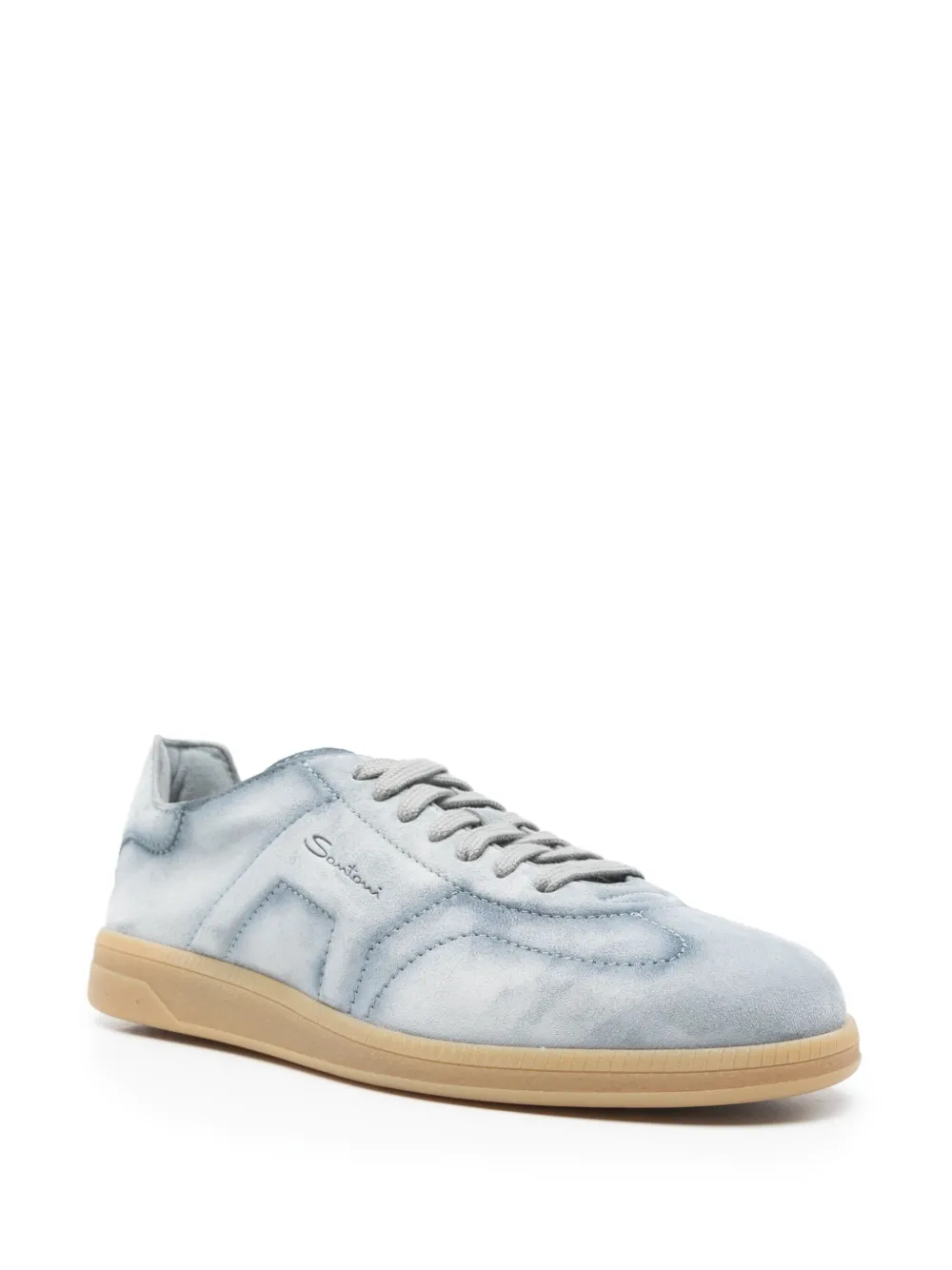 Santoni suede sneakers Blue