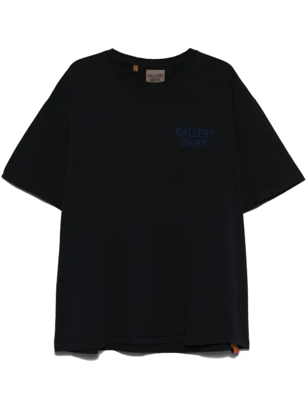 トップス gallery dept. black T-shirt Gallery Dept. - Logo-Print Cotton-Jersey T-Shirt - Black