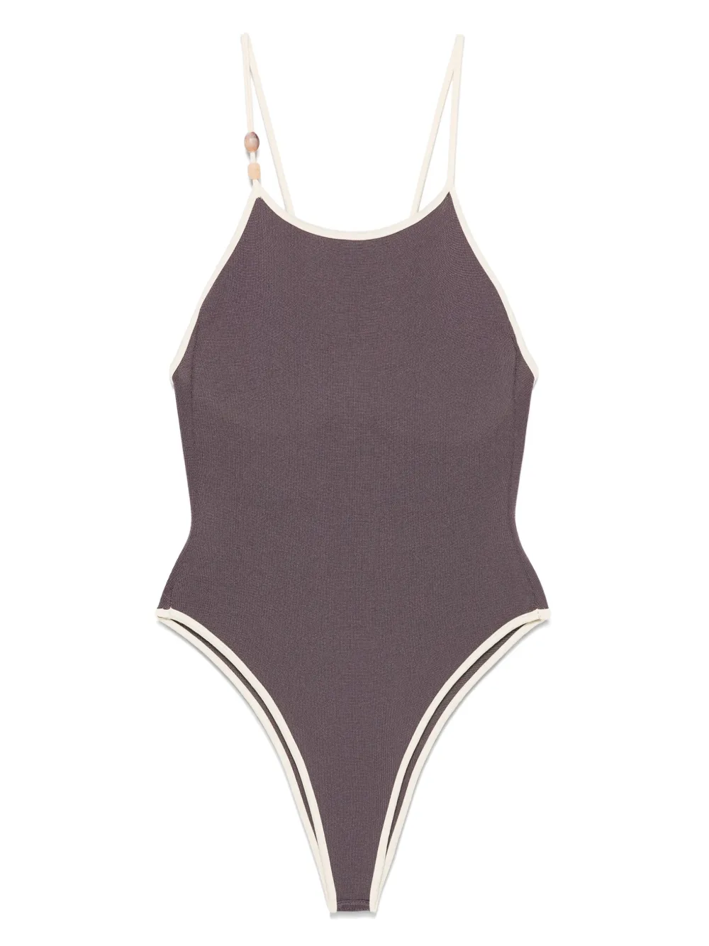 contrasting-trim swimsuit