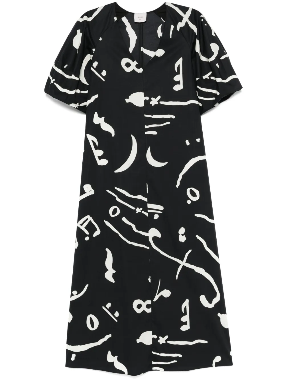 abstract-print maxi dress